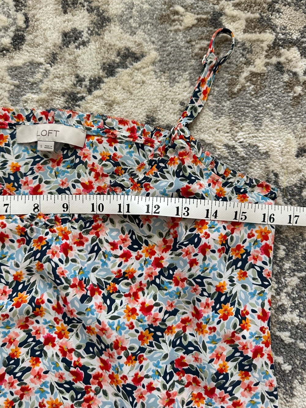 Loft Floral Ruffle Cami Small - Picture 4 of 4
